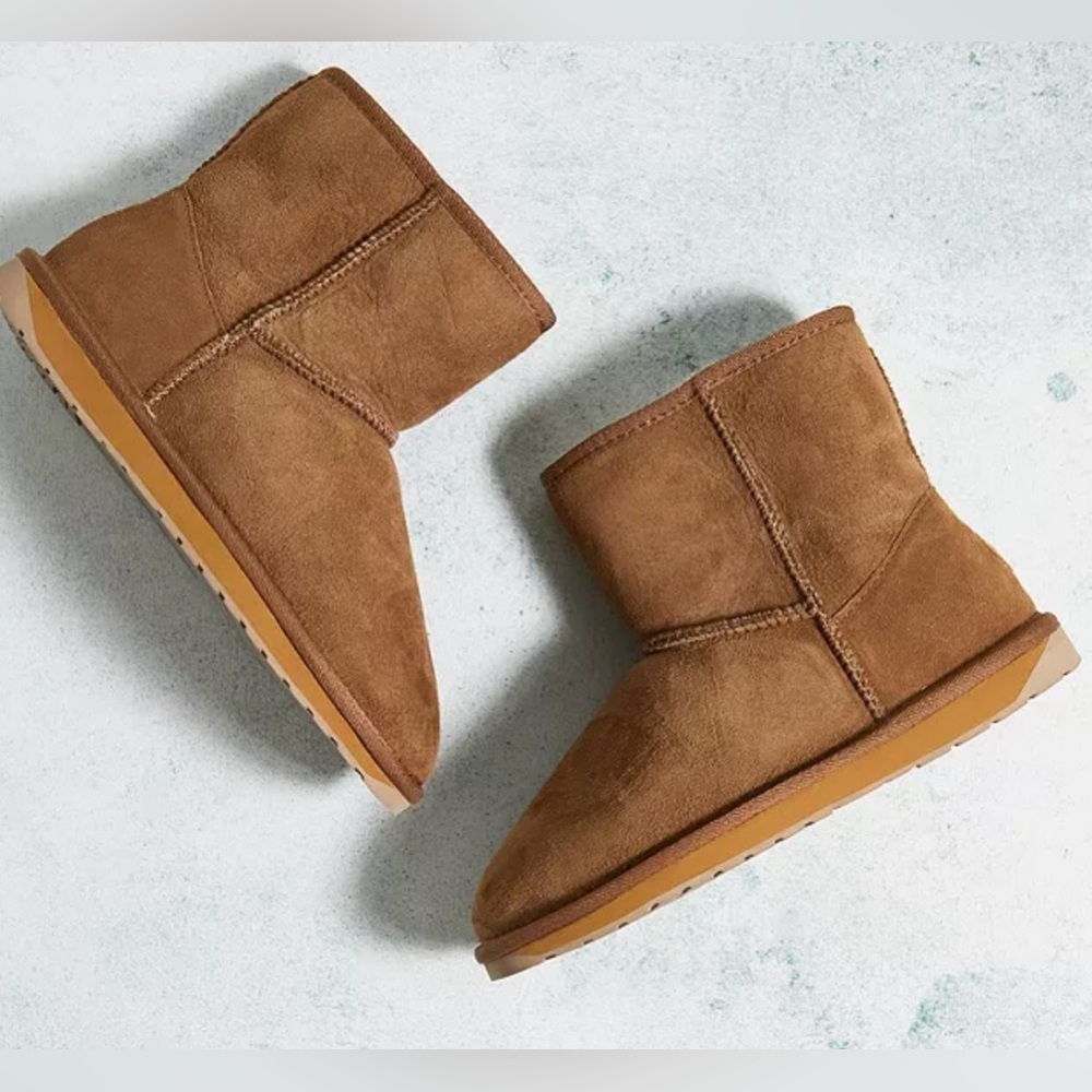 Extremely Me Youth Girl Cognac Faux Fur Lined Boots